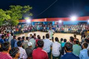 রাজনগরে ভোটকেন্দ্র বহালের দাবিতে সমাবেশ