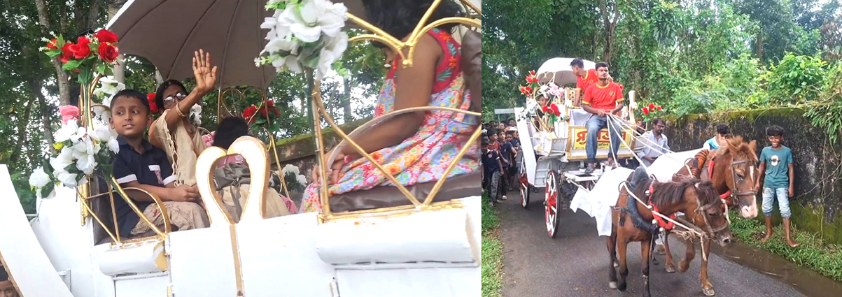 রাজনগরে ঘোড়ার গাড়িতে শিক্ষকের রাজকীয় বিদায়
