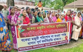 বকেয়া মজুরির দাবিতে দুই চা-বাগানে শ্রমিকদের কর্মবিরতি