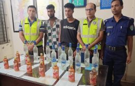 কমলগঞ্জে ভারতীয় মদসহ দুই যুবক আটক